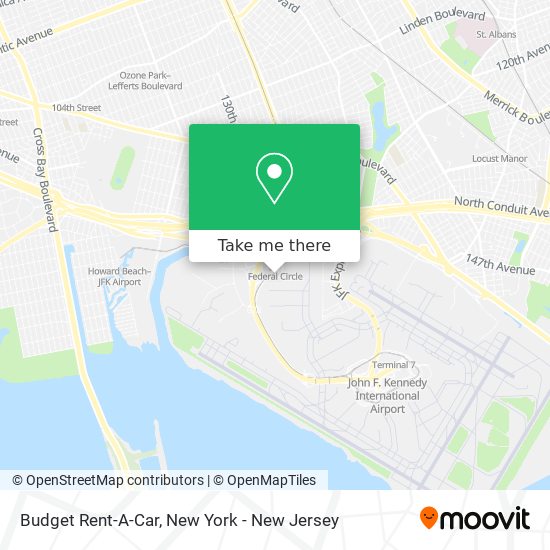 Budget Rent-A-Car map