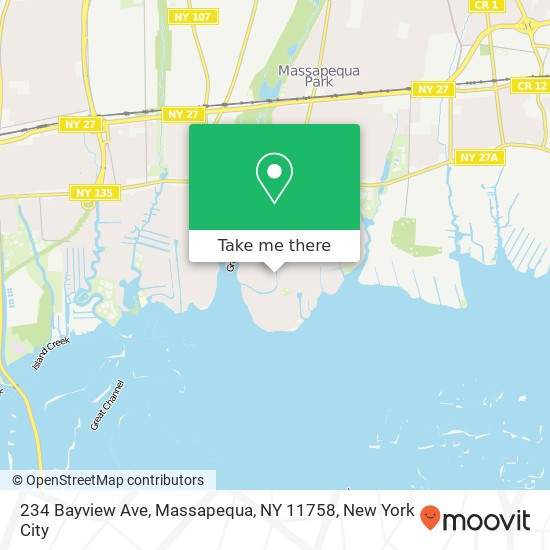 Mapa de 234 Bayview Ave, Massapequa, NY 11758