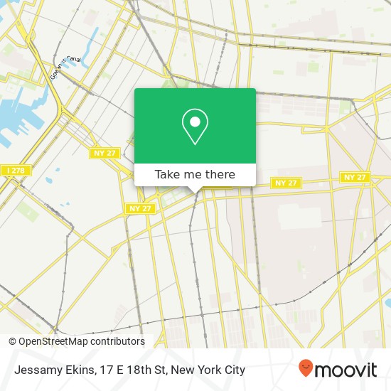 Jessamy Ekins, 17 E 18th St map