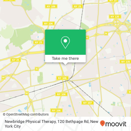 Newbridge Physical Therapy, 120 Bethpage Rd map