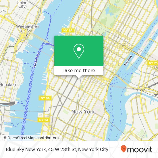 Mapa de Blue Sky New York, 45 W 28th St