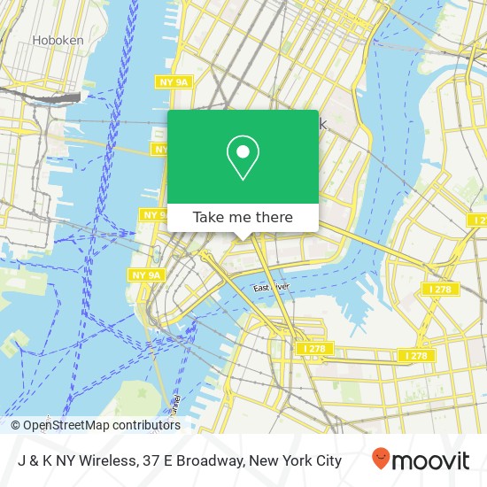 J & K NY Wireless, 37 E Broadway map