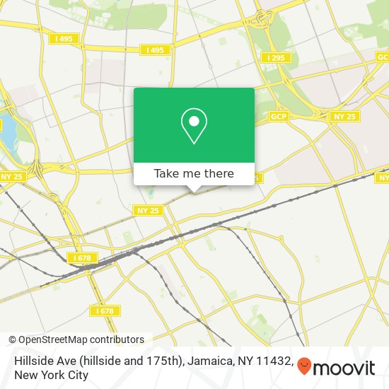 Mapa de Hillside Ave (hillside and 175th), Jamaica, NY 11432