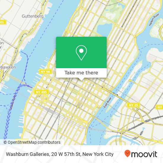 Mapa de Washburn Galleries, 20 W 57th St