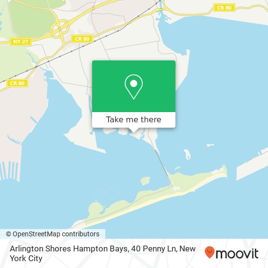 Arlington Shores Hampton Bays, 40 Penny Ln map