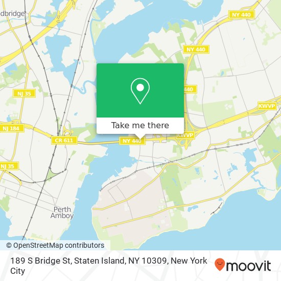 Mapa de 189 S Bridge St, Staten Island, NY 10309