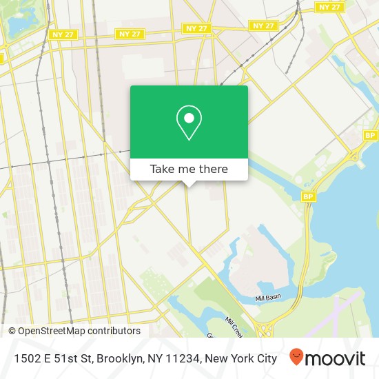 1502 E 51st St, Brooklyn, NY 11234 map