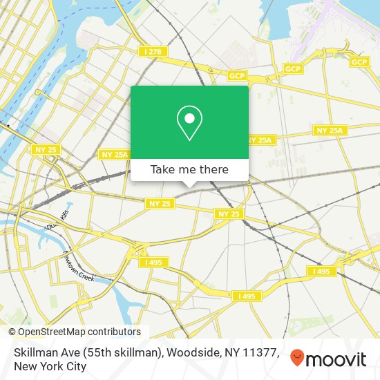 Skillman Ave (55th skillman), Woodside, NY 11377 map
