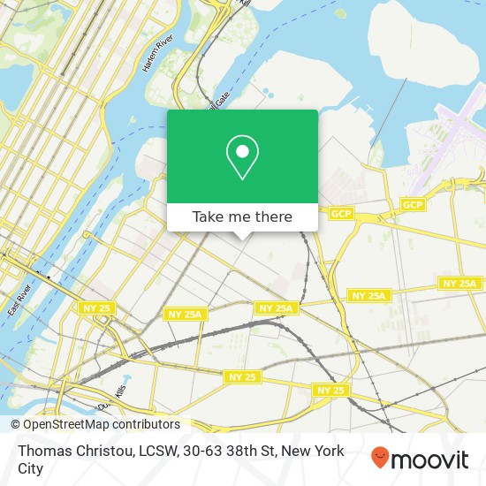 Thomas Christou, LCSW, 30-63 38th St map