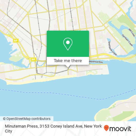 Mapa de Minuteman Press, 3153 Coney Island Ave