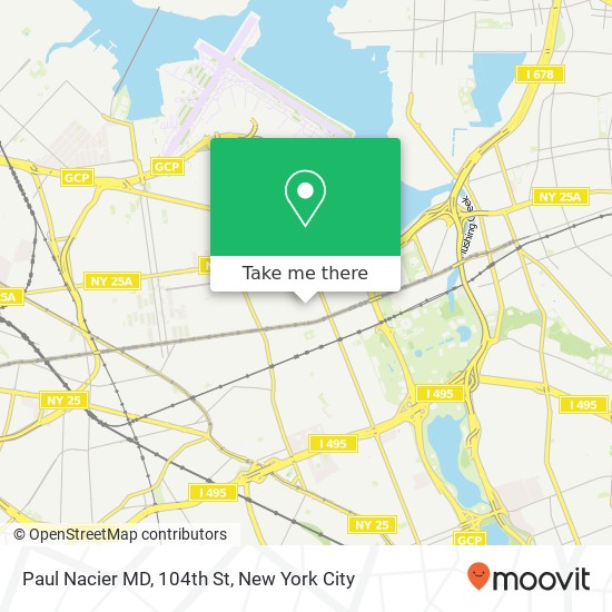 Paul Nacier MD, 104th St map