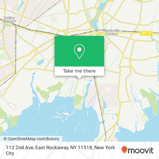 Mapa de 112 2nd Ave, East Rockaway, NY 11518