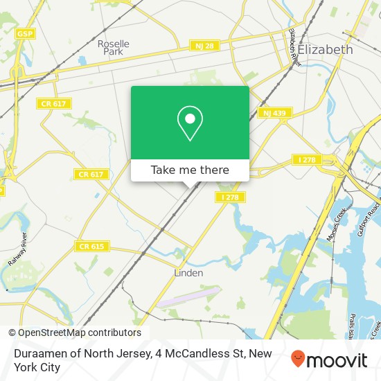 Mapa de Duraamen of North Jersey, 4 McCandless St