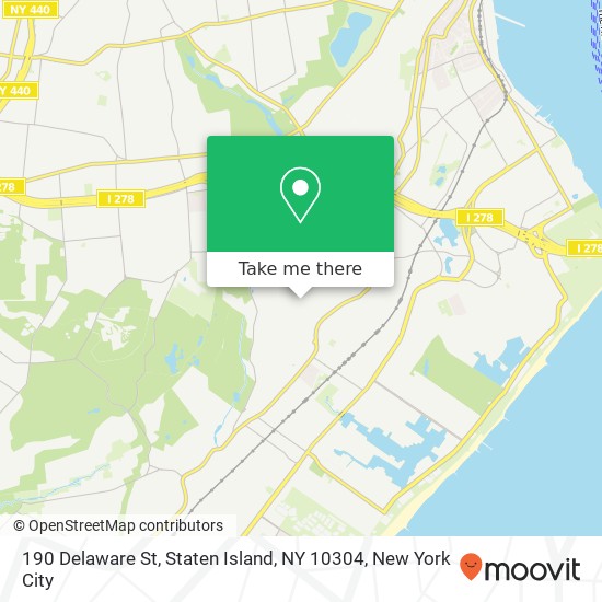 190 Delaware St, Staten Island, NY 10304 map