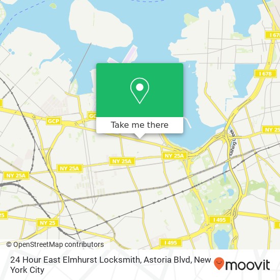 24 Hour East Elmhurst Locksmith, Astoria Blvd map