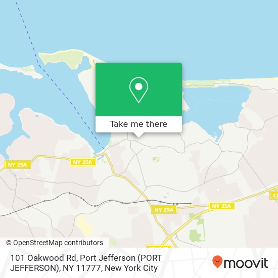 101 Oakwood Rd, Port Jefferson (PORT JEFFERSON), NY 11777 map