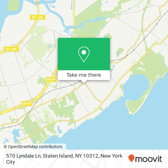 Mapa de 570 Lyndale Ln, Staten Island, NY 10312