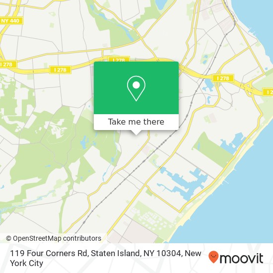 119 Four Corners Rd, Staten Island, NY 10304 map