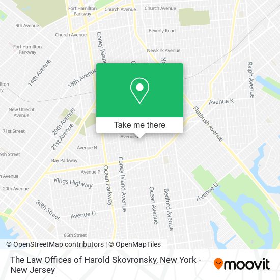 The Law Offices of Harold Skovronsky map