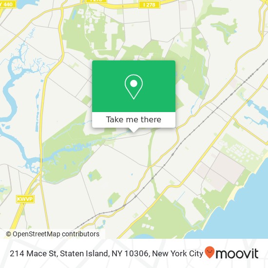 Mapa de 214 Mace St, Staten Island, NY 10306