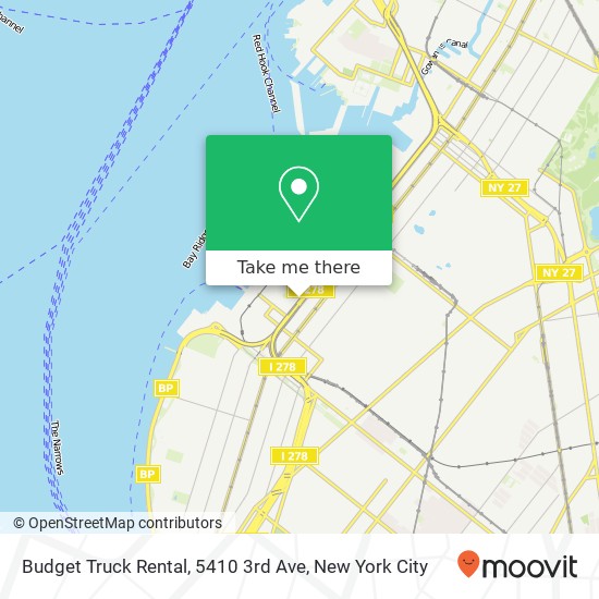 Budget Truck Rental, 5410 3rd Ave map