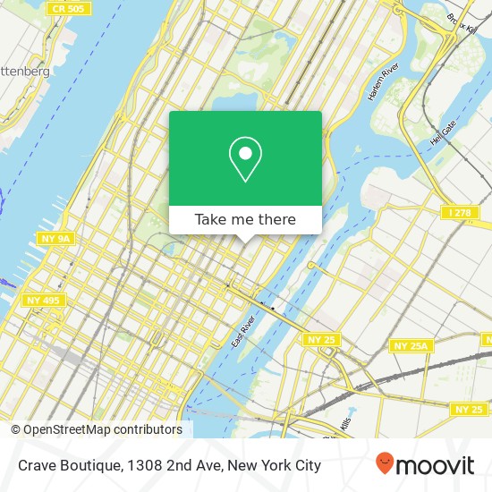 Mapa de Crave Boutique, 1308 2nd Ave