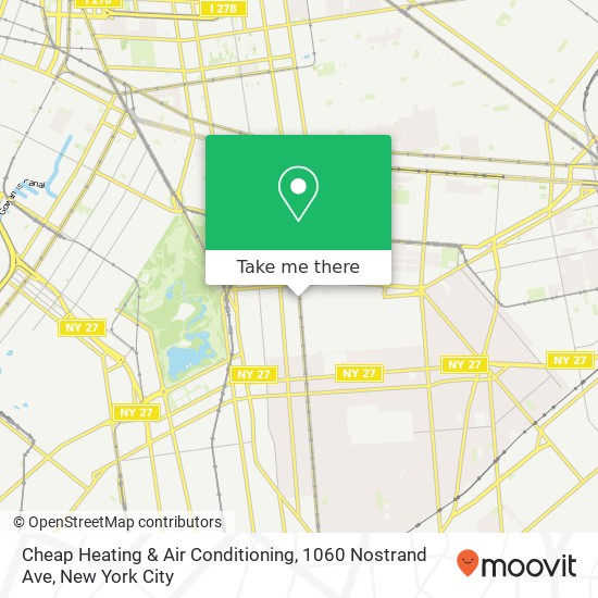 Mapa de Cheap Heating & Air Conditioning, 1060 Nostrand Ave