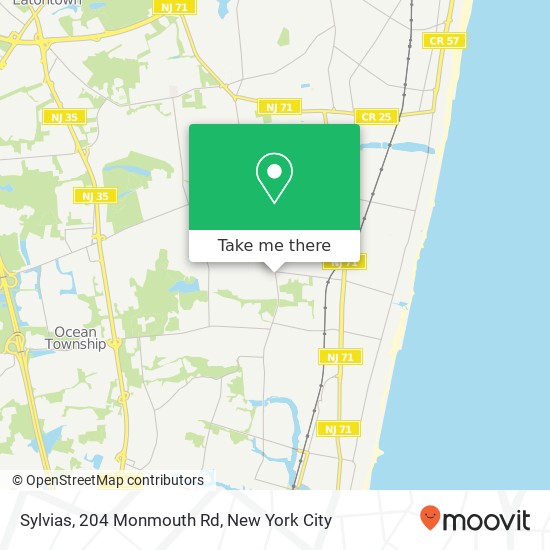Mapa de Sylvias, 204 Monmouth Rd