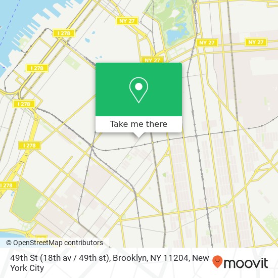 49th St (18th av / 49th st), Brooklyn, NY 11204 map
