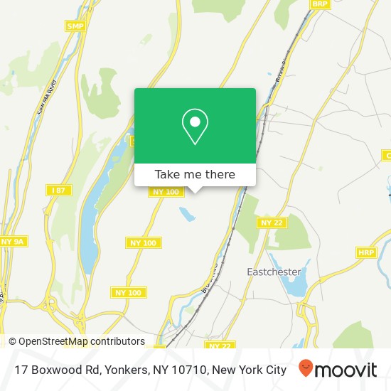 Mapa de 17 Boxwood Rd, Yonkers, NY 10710