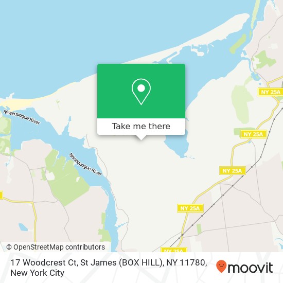 Mapa de 17 Woodcrest Ct, St James (BOX HILL), NY 11780