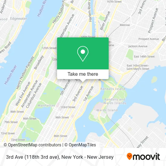 Mapa de 3rd Ave (118th 3rd ave)