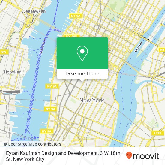 Mapa de Eytan Kaufman Design and Development, 3 W 18th St