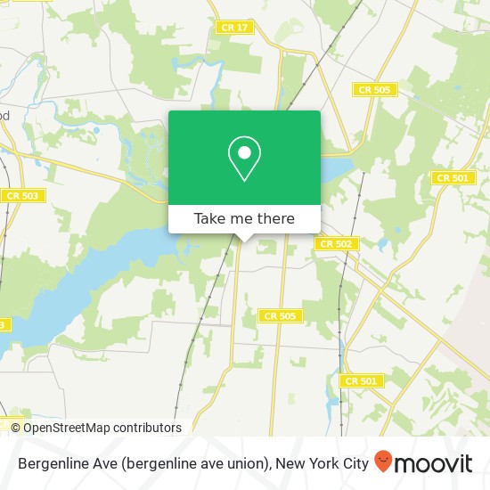 Mapa de Bergenline Ave (bergenline ave union), Closter, NJ 07624