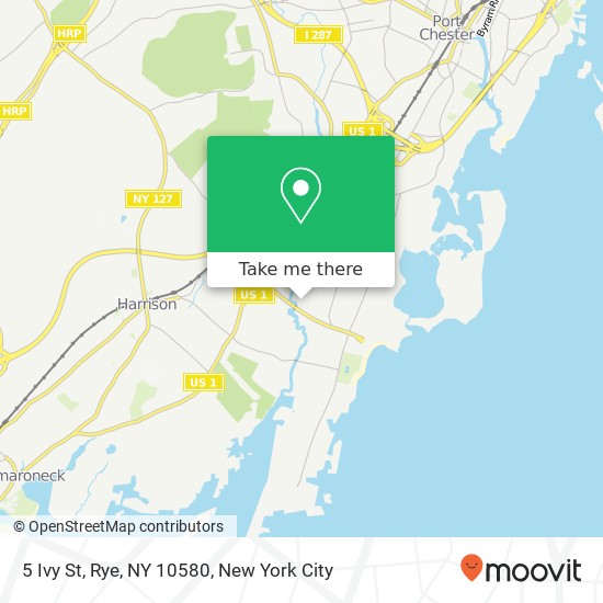 Mapa de 5 Ivy St, Rye, NY 10580