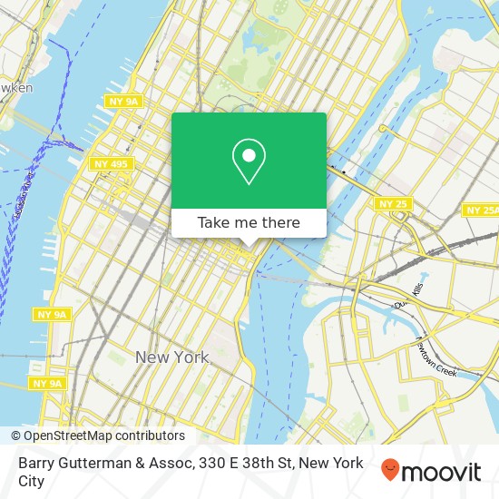 Mapa de Barry Gutterman & Assoc, 330 E 38th St