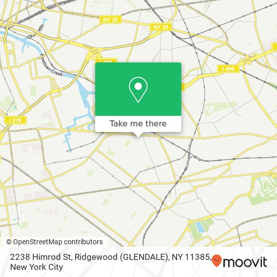 Mapa de 2238 Himrod St, Ridgewood (GLENDALE), NY 11385