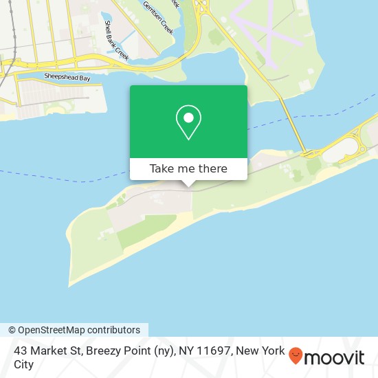 Mapa de 43 Market St, Breezy Point (ny), NY 11697