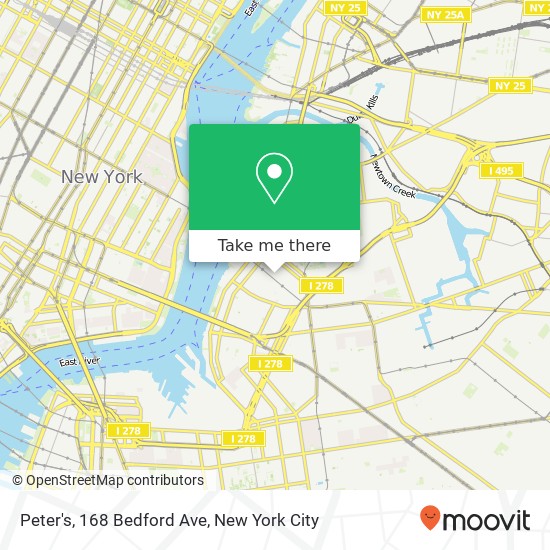Peter's, 168 Bedford Ave map