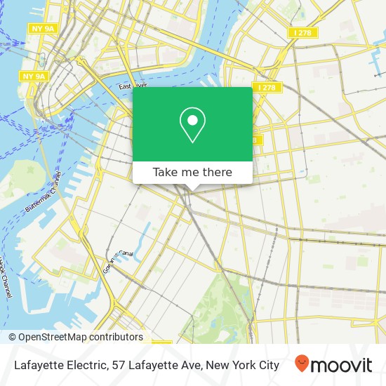 Mapa de Lafayette Electric, 57 Lafayette Ave