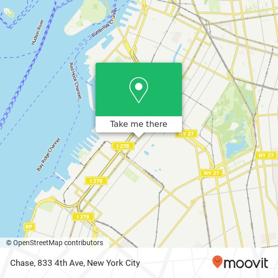 Mapa de Chase, 833 4th Ave