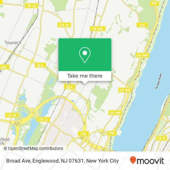 Mapa de Broad Ave, Englewood, NJ 07631