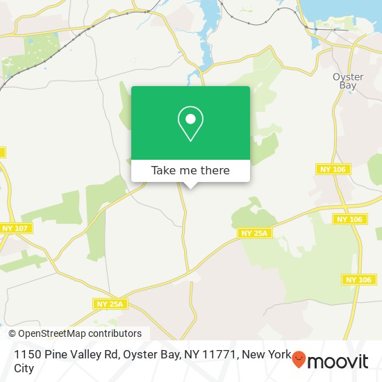 1150 Pine Valley Rd, Oyster Bay, NY 11771 map