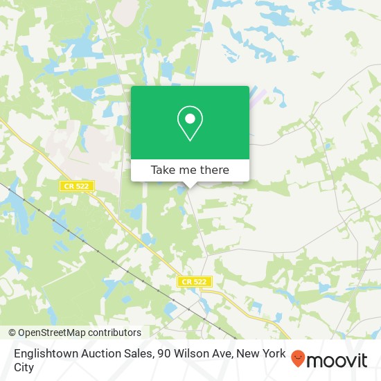 Mapa de Englishtown Auction Sales, 90 Wilson Ave