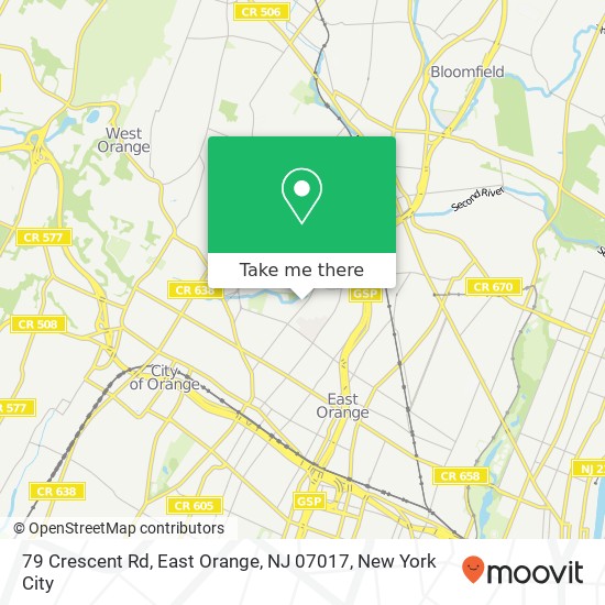 79 Crescent Rd, East Orange, NJ 07017 map