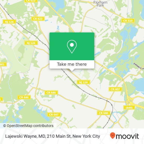 Mapa de Lajewski Wayne, MD, 210 Main St