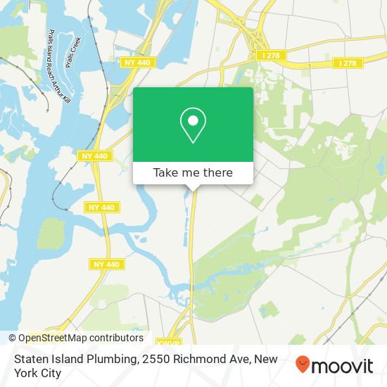 Mapa de Staten Island Plumbing, 2550 Richmond Ave
