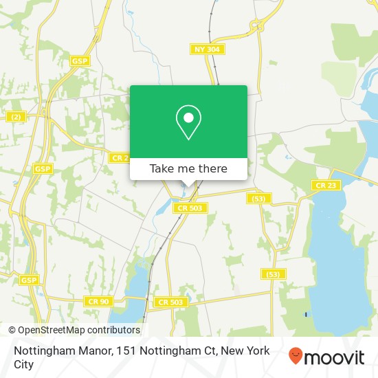 Mapa de Nottingham Manor, 151 Nottingham Ct