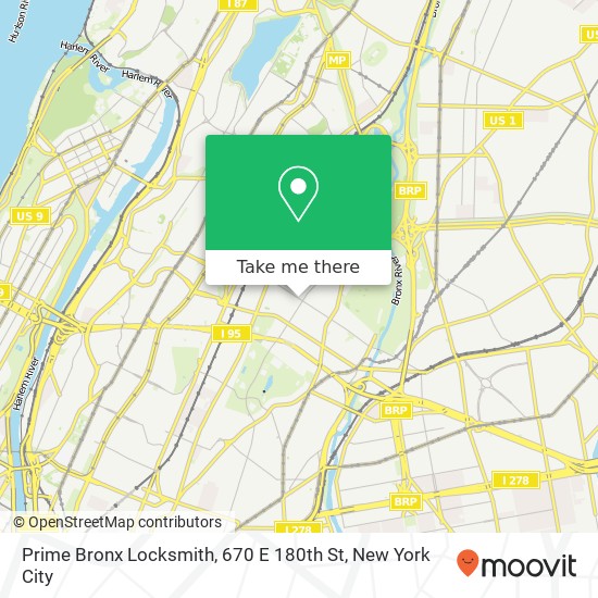 Prime Bronx Locksmith, 670 E 180th St map