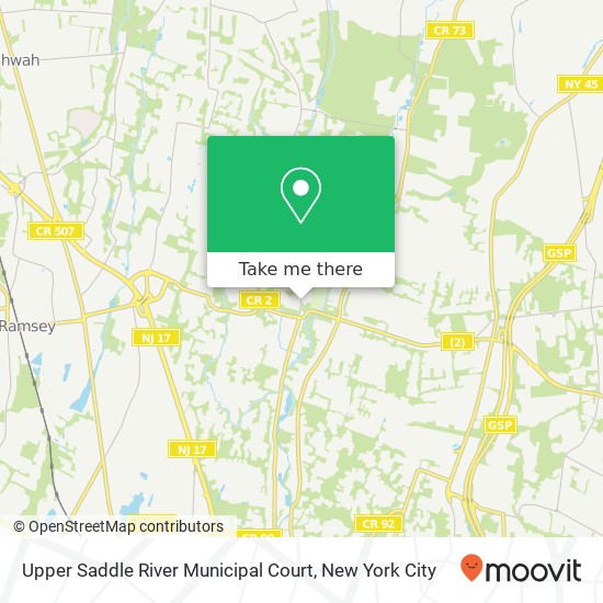 Upper Saddle River Municipal Court map